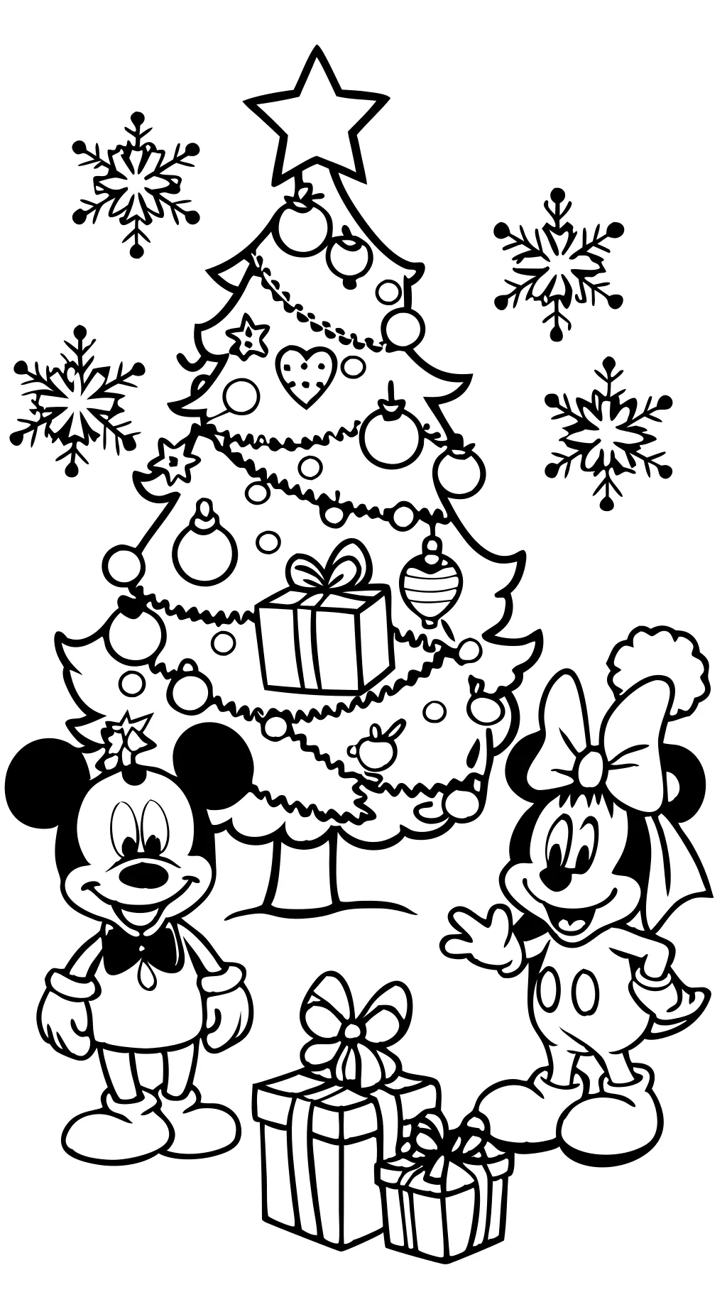 Páginas para colorear de Navidad de Disney Imprimible